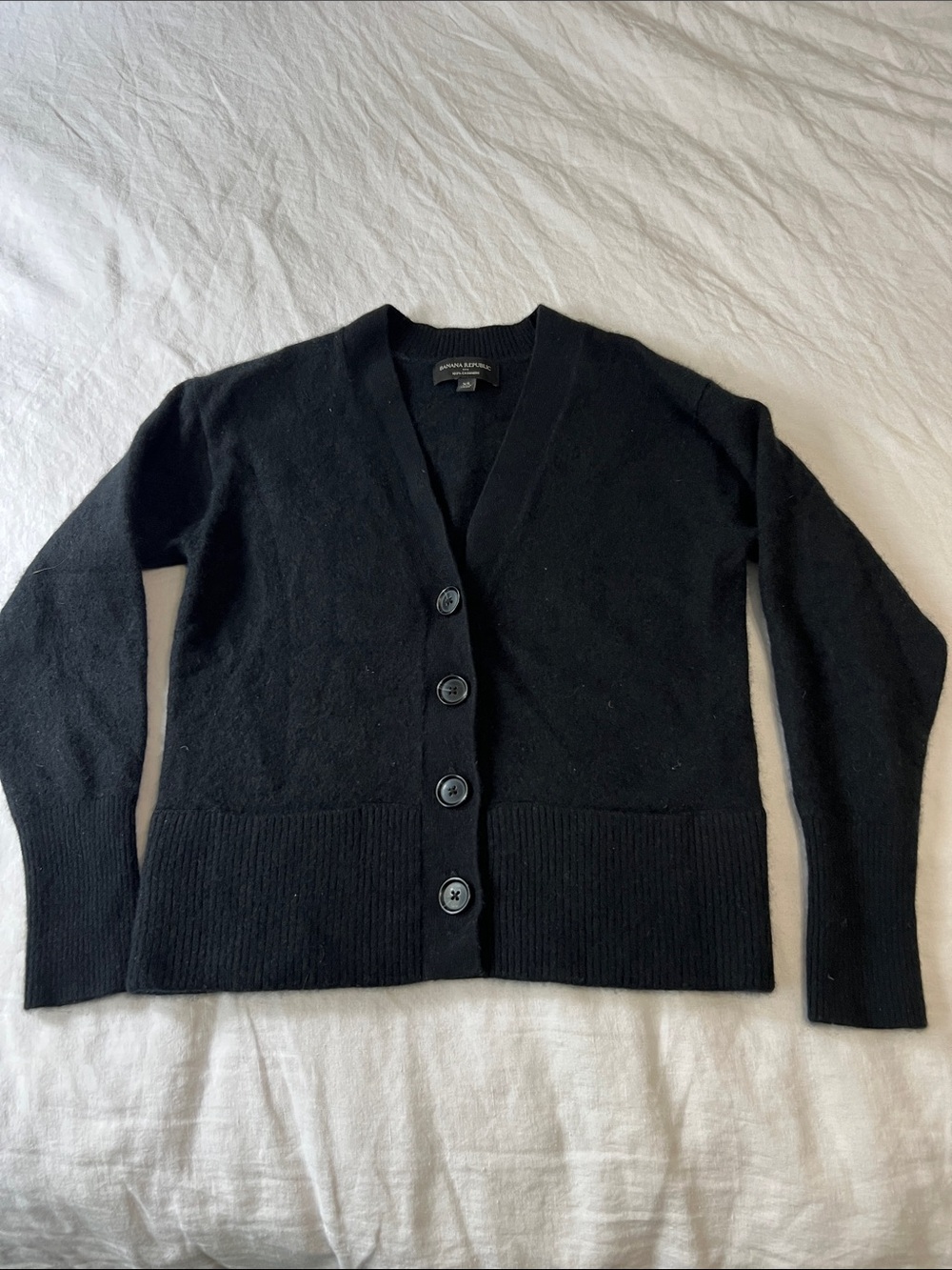 Black Cashmere Cardigan Sweater